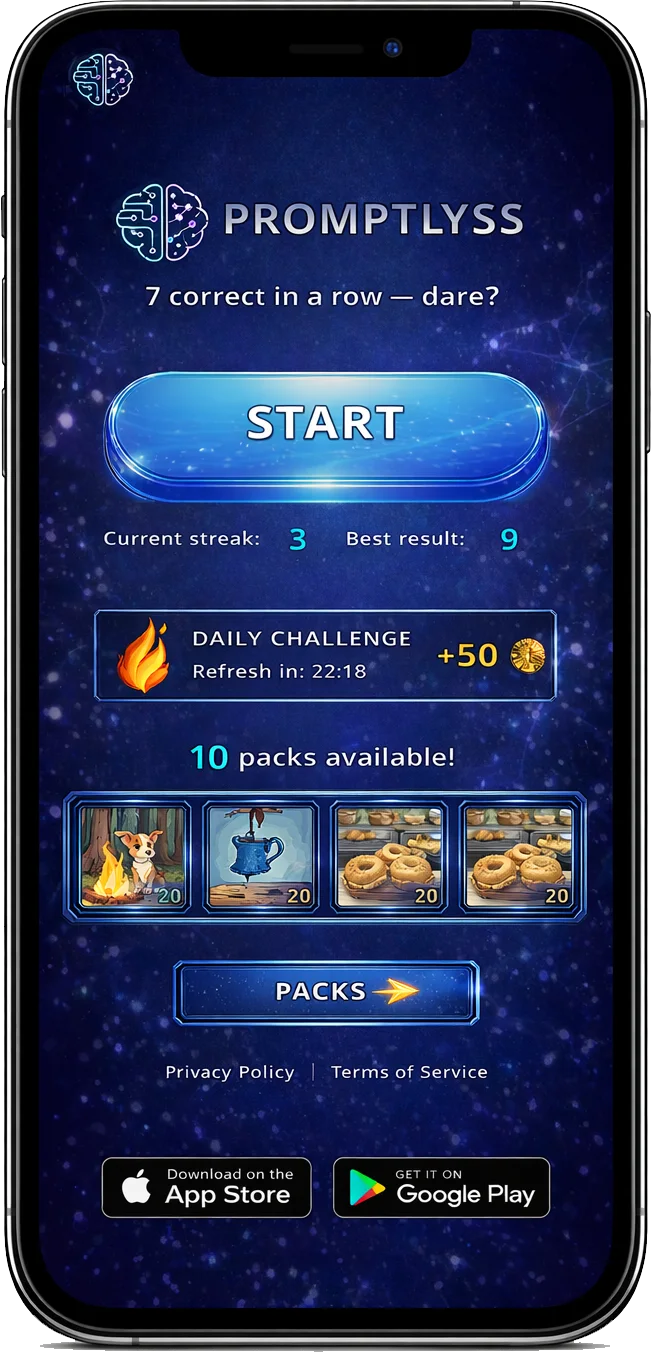 Promptlyss gameplay screen