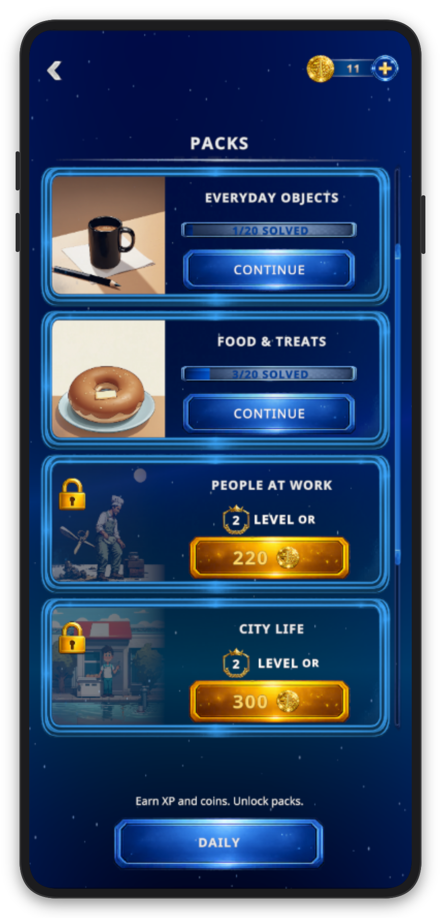 Promptlyss packs screen
